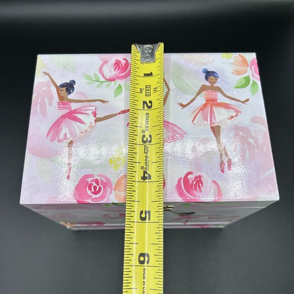 Jewel Keeper Ballerina and Roses Girls Musical Three Compartment Box Swan Lake - Picture 11 of 11